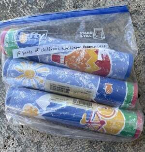 Children’s Wall Paper Border Imperial Prepasted 15 Yards 2 Sealed Rolls 1 Open